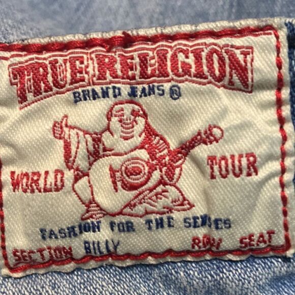 True Religion distressed 5 pocket jeans, size 27 - Picture 3 of 4